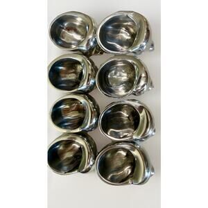 LUNARES SAN FRANCISCO Silver Metal Beach Shell Candle Holder aluminum votives 2”